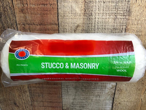 9" X 3/4" Wool Roller Cover for Stucco/Masonry *Brand Name*
