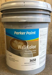 Parker Paint Wall Kolor Interior Flat White Paint 5 Gallons