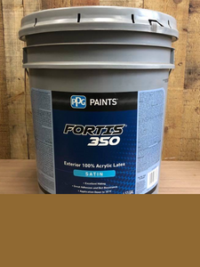PPG Fortis 350 Exterior Acrylic Latex Satin Paint Dark Tan 5 Gallons