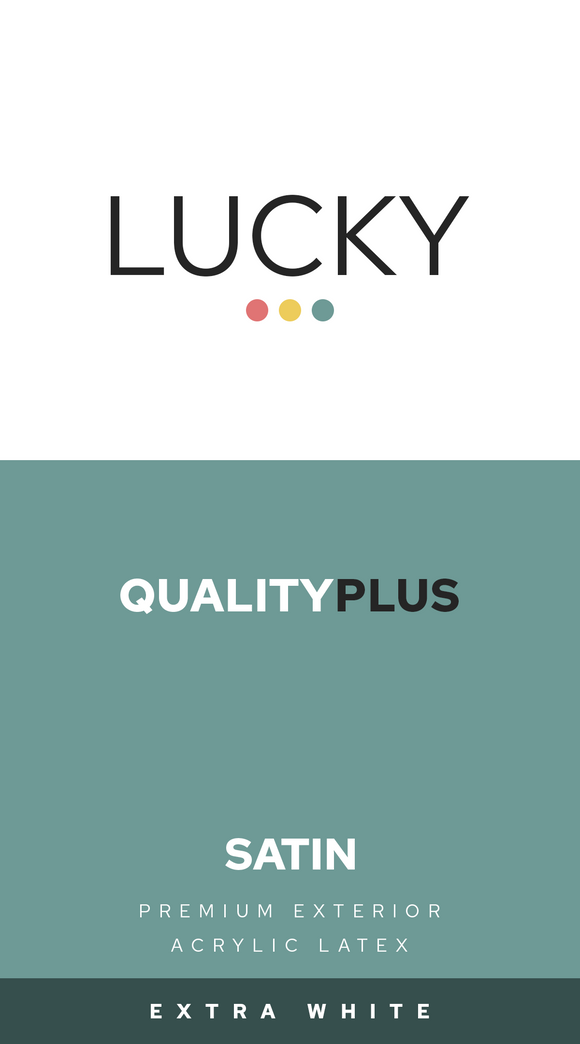 LUCKY QUALITYPLUS EXTERIOR SATIN WHITE 1-GALLON