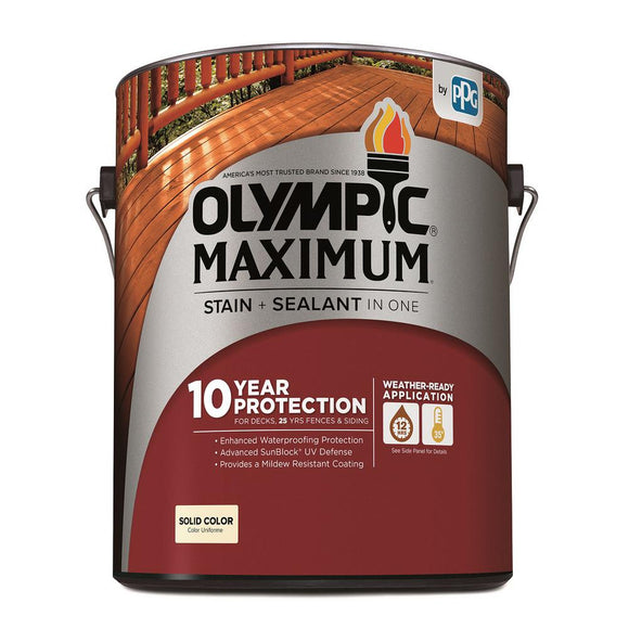 Olympic Maximum Stain + Sealant Solid Color Stain 1-Gallon